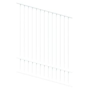 ProtectorAl 350 - 1200 x 1500mm Pearl White Raked Up to 15º Flat Top Pool Fence Panel