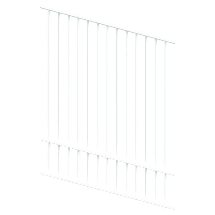 ProtectorAl 350 - 1200 x 1500mm Pearl White Raked Up to 15º Flat Top Pool Fence Panel