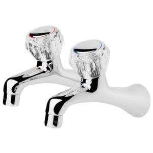 Foreno Chrome Espree Sink Taps - Suits All Pressures