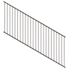 ProtectorAl 1201-2400 x 900mm Black Satin Raked 16-30º Flat Top Garden Fence Panel