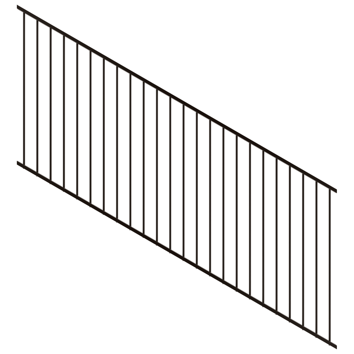 ProtectorAl 1201-2400 x 900mm Black Satin Raked 16-30º Flat Top Garden ...