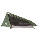 vidaXL Camping Tent Tunnel 1-Person Green Waterproof tent camping shelter