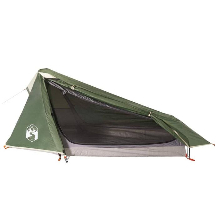 vidaXL Camping Tent Tunnel 1-Person Green Waterproof tent camping shelter
