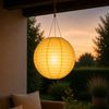 Astin Sinclair 300mm Yellow Fabric LED Solar Pendant