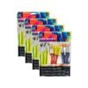 4x 25pc Art Boxd Artist Paint Brush Set Painting W/ Wooden Handle Assorted Blk