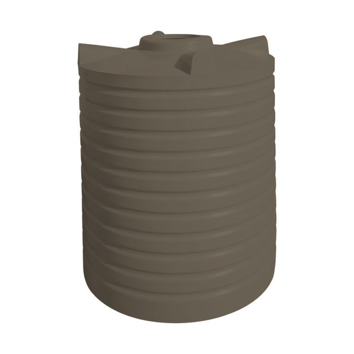 Clark Tanks 2600L Round Poly Water Tank - Earthtone