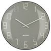 Nextime Shade Glass Analogue 35cm Wall Clock - Grey