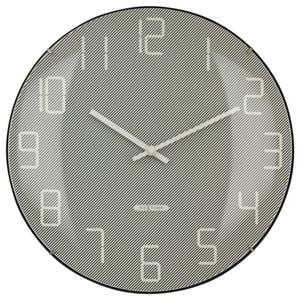 Nextime Shade Glass Analogue 35cm Wall Clock - Grey