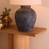 Amalfi Hanford Table Lamp Charcoal & Taupe 43x43x65cm