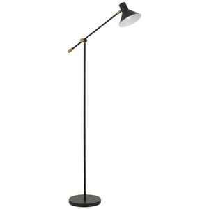 Telbix Olav Modern Standing Floor Lamp Light Metal Black Satin