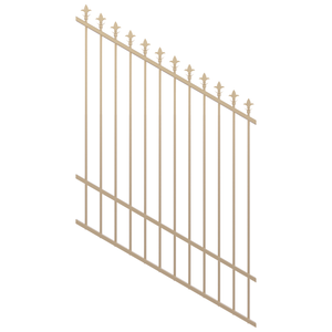 ProtectorAl 0350-1200W x 1500H Primrose Spear Top Pool Fence Panel Raked 16-30º