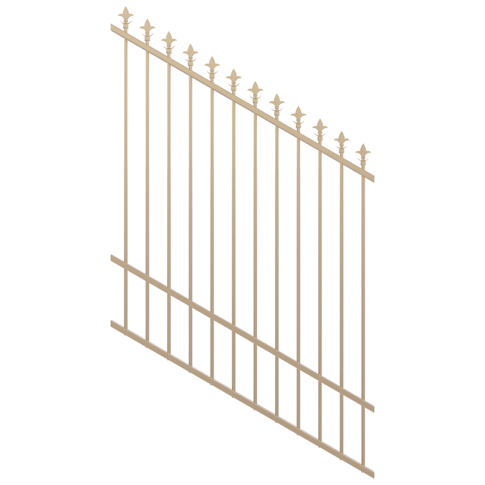 ProtectorAl 0350-1200W x 1500H Primrose Spear Top Pool Fence Panel Raked 16-30º