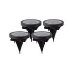 Luxzone LED Solar Disc Light - 4 Pack