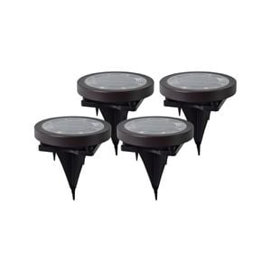Luxzone LED Solar Disc Light - 4 Pack