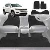 6D Diamond Car Floor Mats for Jeep Compass 2017-Current-Full Set-Black-Outback GT