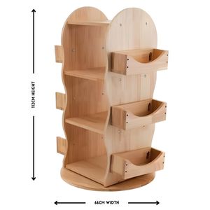 Rotating Bookshelf with 3 Shelves