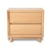 Courtney White Oak 2 Drawer Bedside Table