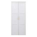 European Cabinetry White Hamptons Scandi Brass Stockholm Storage Cupboard