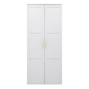 European Cabinetry White Hamptons Scandi Brass Stockholm Storage Cupboard