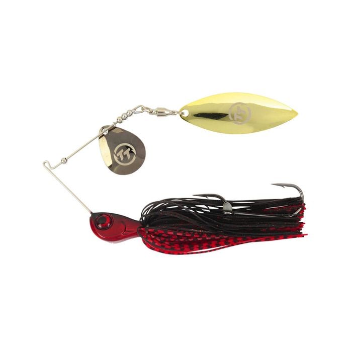 TT Lures 1/4oz Vortex+ Spinnerbait Fishing Lure - RED NIGHTMARE