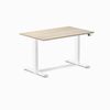 Desky Dual Melamine Sit Stand Desk White Frame 120cm