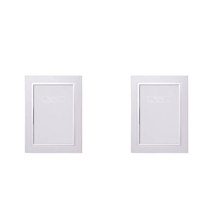 2PK Gibson Gifts Silver Trim Photo/Picture Frame 5x7" Rectangle