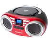 Lenoxx Red Portable Boombox CD CD-R/CD-RW Player Speaker/FM radio/Aux in 3.5mm