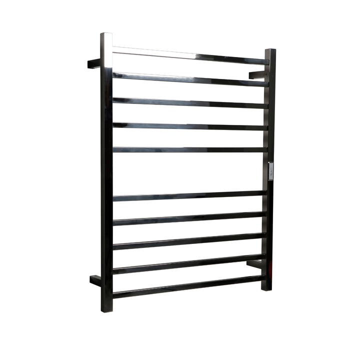 Hotwire 130W 900 x 700mm Stainless Steel 10 Bar Flat Square Heated Towel Rail with Timer