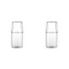 2PK NF Living Clear Top Cup Carafe 550ml Matching 18x9cm Minimalist