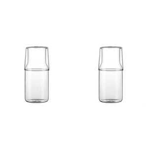 2PK NF Living Clear Top Cup Carafe 550ml Matching 18x9cm Minimalist
