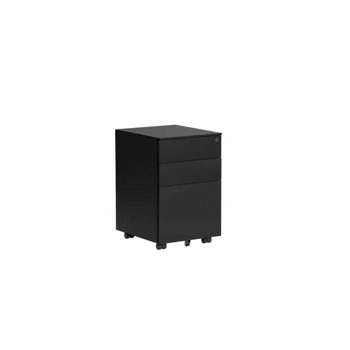 Olg Tempo Mobile Pedestal Square Corners With Lock Black W390mm X D450mm X H600mm