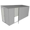 Build-a-Shed 1.5 x 4.5 x 2m Sliding Door Tunnel Shed with Side Doors - Zinc