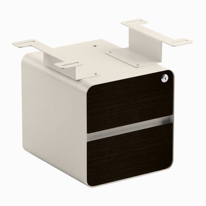 Desky Minimal Under Desk Cabinet Wheat Frame
