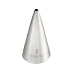 Mondo Stainless Steel #2 Round Piping Tip - Silver