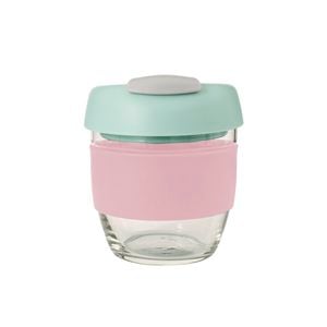 Avanti Go Cup Glass 236ml Pink/Mint/Grey