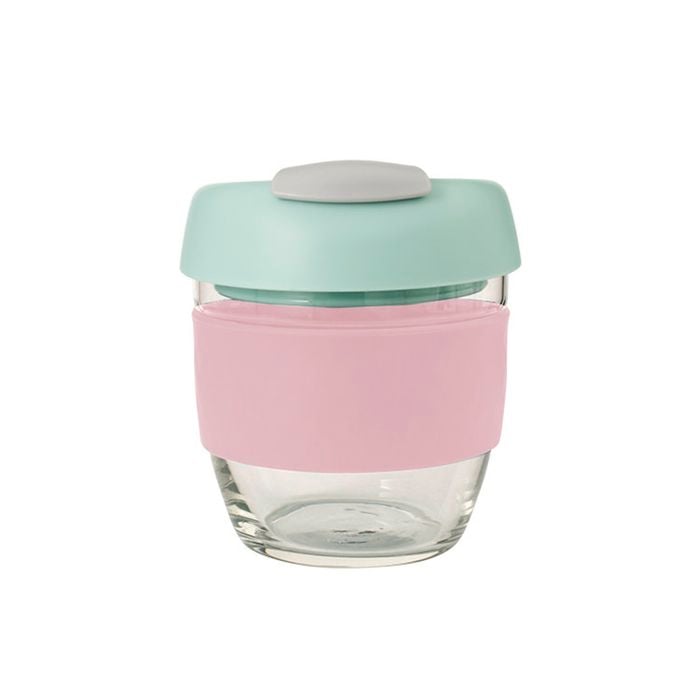 Avanti Go Cup Glass 236ml Pink/Mint/Grey