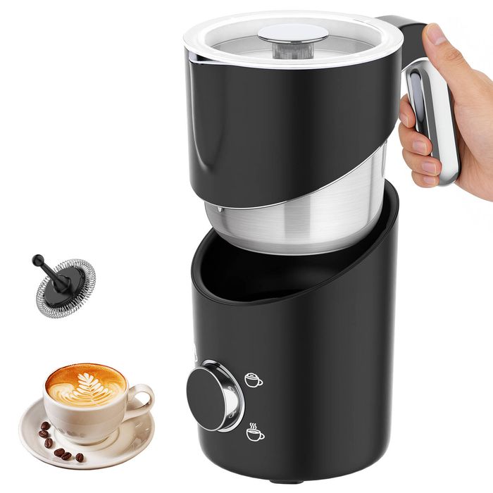 Advwin Electric Milk Frother, 4-IN-1 Milk Foam Frother & Warmer with 600ml Milk Jug, Automatic Coffee Steamer
