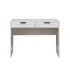 European Cabinetry White Hampton Pull Black Handles Odessa Desk