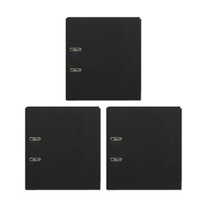 3x Marbig Pe Lever Arch File Folder A4 Document Paper Organiser Holder Black