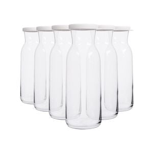 LAV Fonte Glass Carafes - 1.2L - White Lid - Pack of 6