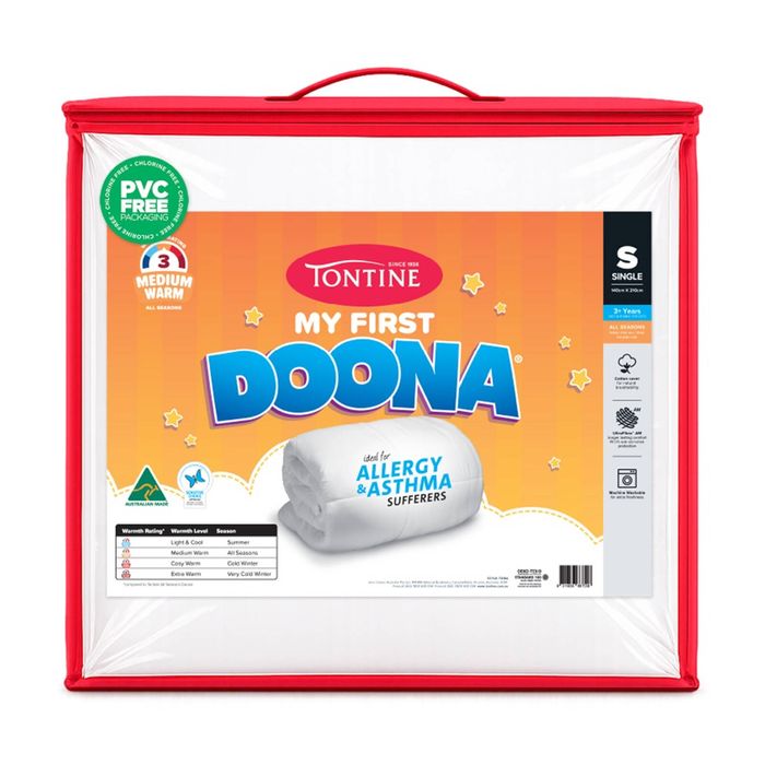 Tontine Kids 3y+ My First Doona Cotton Cover All Season Warmth Quilt Single Size