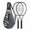 Everfit 27 Inch Tennis Racket Set of 2 Pack Lightweight Cushioned Grip for Beginners Black