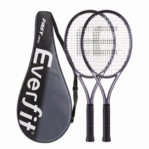 Everfit 27 Inch Tennis Racket Set of 2 Pack Lightweight Cushioned Grip for Beginners Black