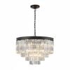 MARF 4-tier Crystal Chandelier 11 Light 600mm (Black)