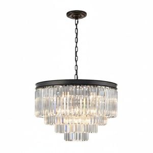 Element Lighting MARF 4-tier Crystal Chandelier 11 Light 600mm (Black)