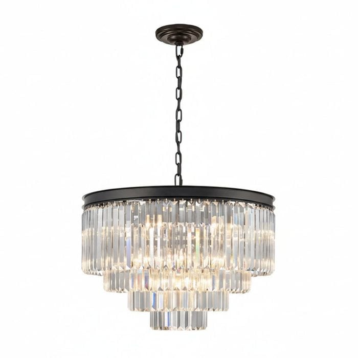 MARF 4-tier Crystal Chandelier 11 Light 600mm (Black)