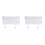 2PK Appetito 38.3cm Roll Dispenser Paper Towel Holder  Wall Mount White