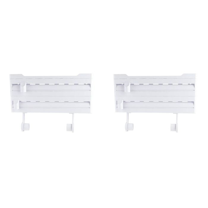 2PK Appetito 38.3cm Roll Dispenser Paper Towel Holder  Wall Mount White