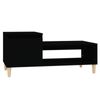 vidaXL Coffee Table Black Engineered Wood Modern Couch Table Bedside Table