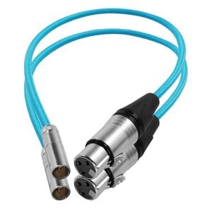 Kondor Blue Mini Xlr Male To Xlr Female 16 Audio Cable (2 Pack) For Bmpcc & C70 - Blue